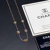 18K CC Small Logo Gold Necklace