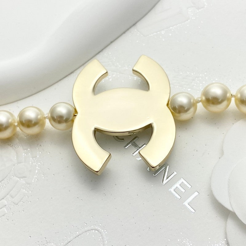 18K CC Pearl Chain Necklace