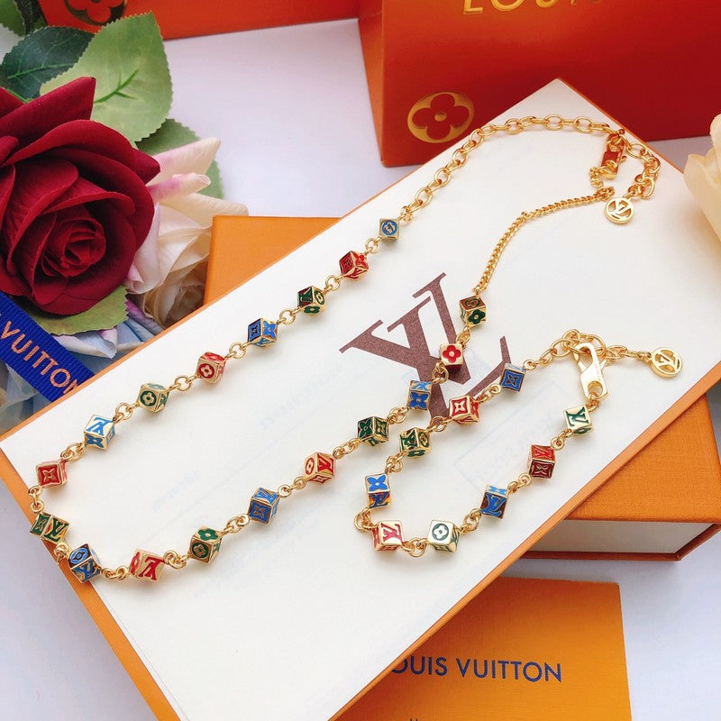 18K Louis Color Dice Gold Bracelet