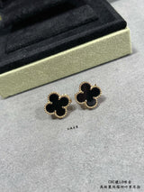 18K Vintage Alhambra Black Earrings