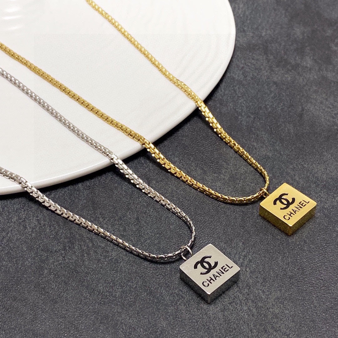 18K CC Pendant Necklace