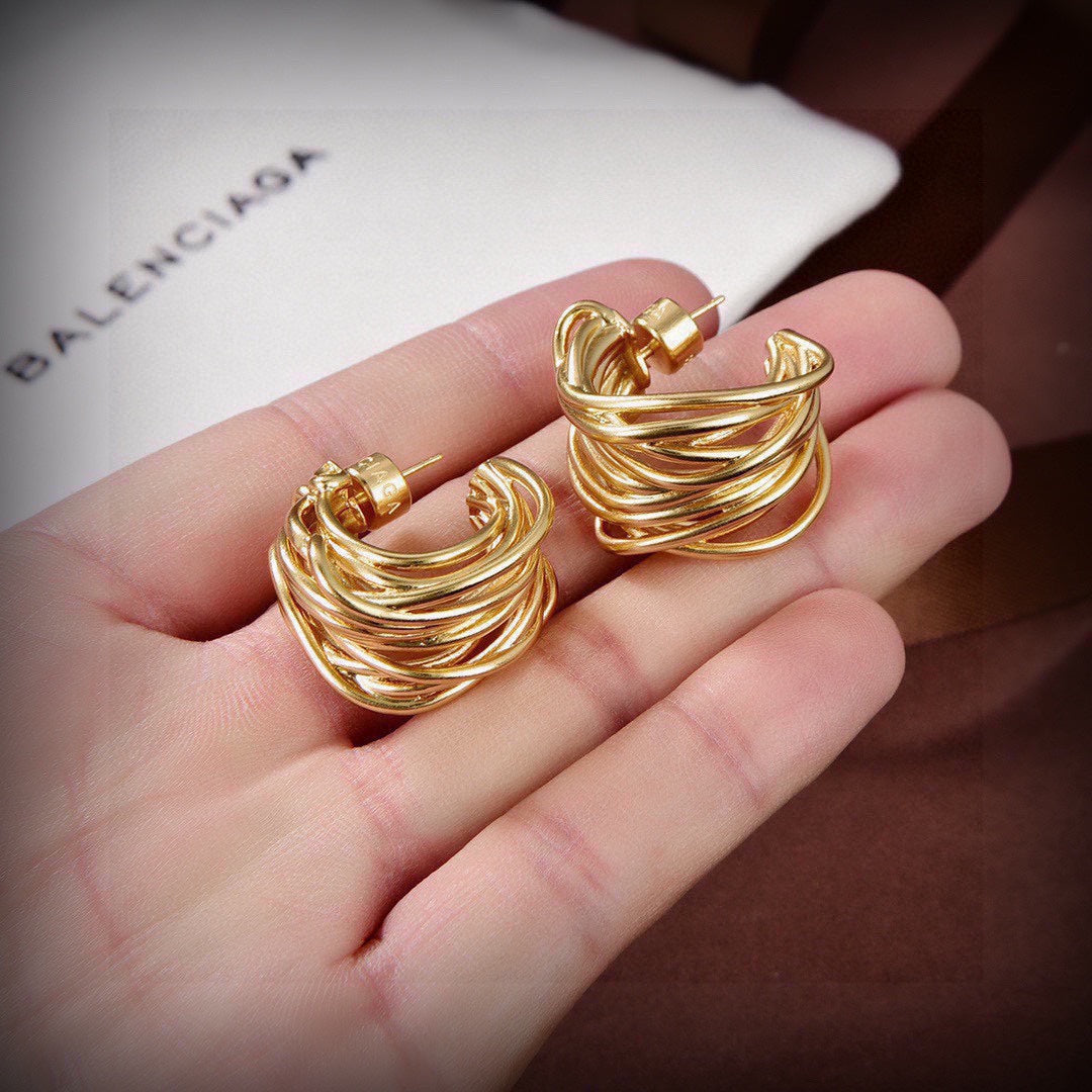 18K BB Gold Earrings