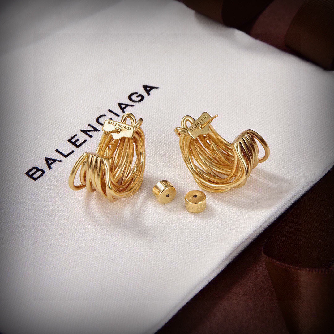 18K BB Gold Earrings