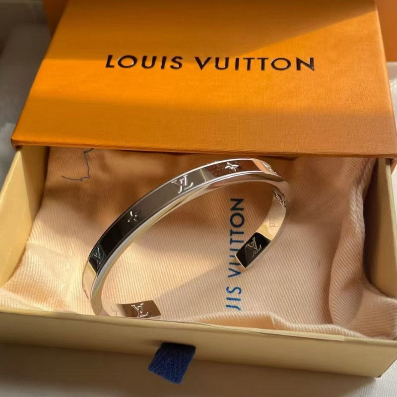 18K Louis Monogram White Gold Bracelet