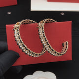 18K CC Strass Earrings