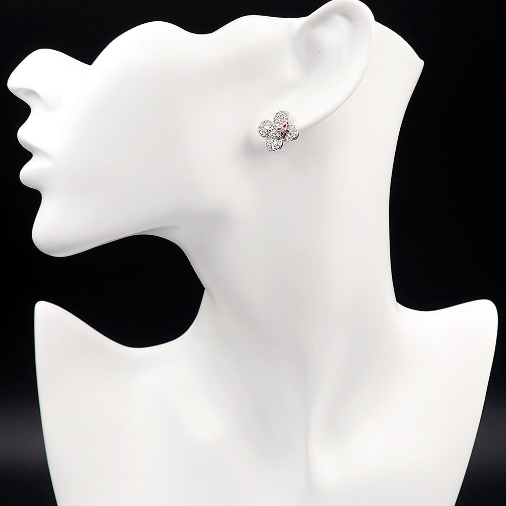 18K Louis Vivienne Diamond Earrings