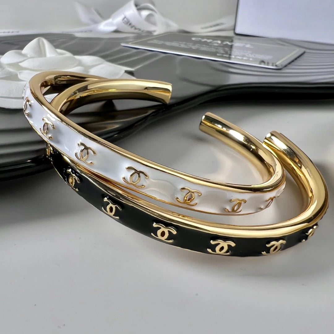 18K CC Open Cuff Bracelet