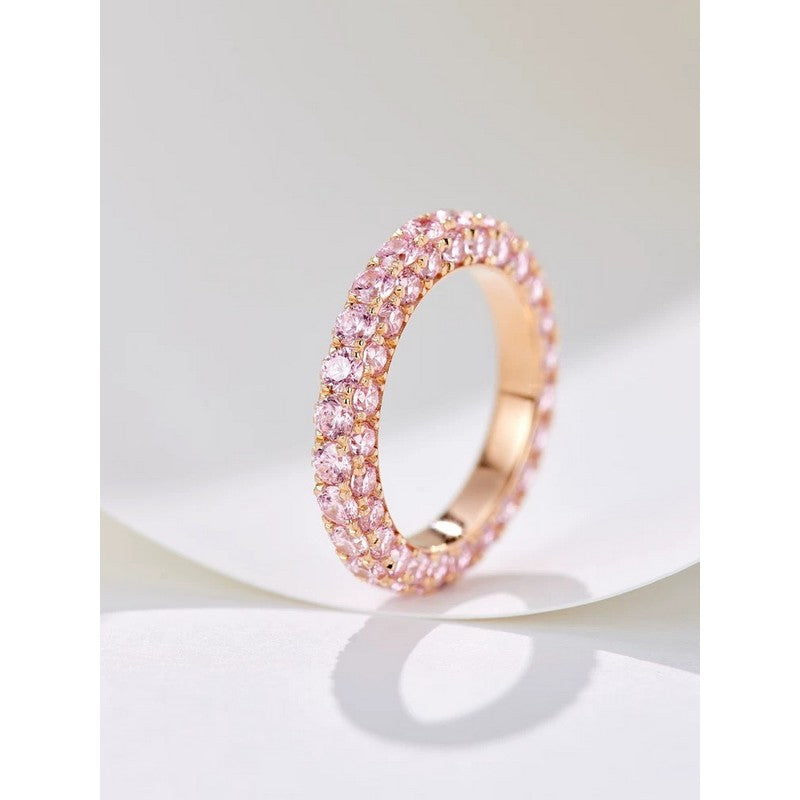 18K T Pink Crystal Ring