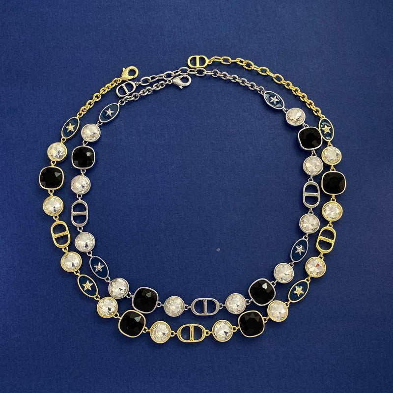18K CD Color Crystal Necklace