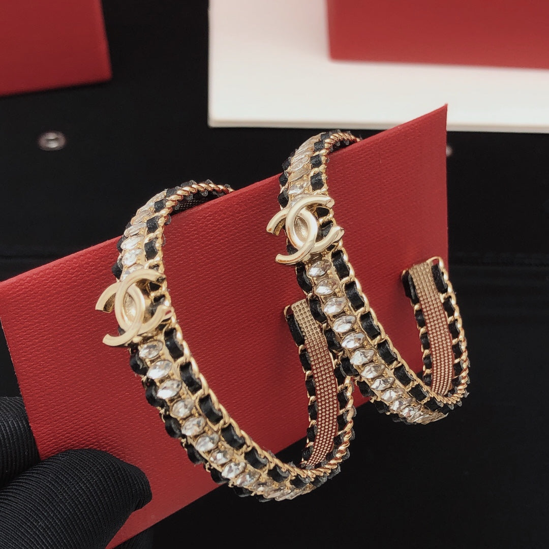 18K CC Strass Earrings