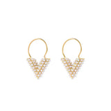 18K Louis Essential V Perle Hoop Earrings